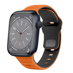 ウェーブテクスチャーリバースバックルシリコンウォッチバンド、Apple Watch Series 8 41mm用、Apple Watch Series 8 45mm用、Apple Watch SE 2022 40mm用、Apple Watch SE 2022 44mm用