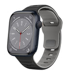 ウェーブテクスチャーリバースバックルシリコンウォッチバンド、Apple Watch Series 8 41mm用、Apple Watch Series 8 45mm用、Apple Watch SE 2022 40mm用、Apple Watch SE 2022 44mm用