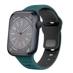 ウェーブテクスチャーリバースバックルシリコンウォッチバンド、Apple Watch Series 8 41mm用、Apple Watch Series 8 45mm用、Apple Watch SE 2022 40mm用、Apple Watch SE 2022 44mm用