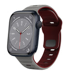 ウェーブテクスチャーリバースバックルシリコンウォッチバンド、Apple Watch Series 8 41mm用、Apple Watch Series 8 45mm用、Apple Watch SE 2022 40mm用、Apple Watch SE 2022 44mm用