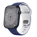 ウェーブテクスチャーリバースバックルシリコンウォッチバンド、Apple Watch Series 8 41mm用、Apple Watch Series 8 45mm用、Apple Watch SE 2022 40mm用、Apple Watch SE 2022 44mm用