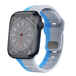 ウェーブテクスチャーリバースバックルシリコンウォッチバンド、Apple Watch Series 8 41mm用、Apple Watch Series 8 45mm用、Apple Watch SE 2022 40mm用、Apple Watch SE 2022 44mm用