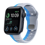 ウェーブテクスチャーリバースバックルシリコンウォッチバンド、Apple Watch Series 8 41mm用、Apple Watch Series 8 45mm用、Apple Watch SE 2022 40mm用、Apple Watch SE 2022 44mm用