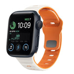 ウェーブテクスチャーリバースバックルシリコンウォッチバンド、Apple Watch Series 8 41mm用、Apple Watch Series 8 45mm用、Apple Watch SE 2022 40mm用、Apple Watch SE 2022 44mm用