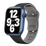 ウェーブテクスチャーリバースバックルシリコンウォッチバンド、Apple Watch Series 7 41mm用、Apple Watch Series 7 45mm用、Apple Watch SE 40mm用、Apple Watch SE 44mm用