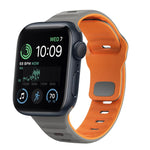 ウェーブテクスチャーリバースバックルシリコンウォッチバンド、Apple Watch Series 7 41mm用、Apple Watch Series 7 45mm用、Apple Watch SE 40mm用、Apple Watch SE 44mm用