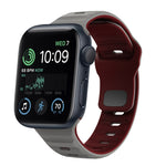 ウェーブテクスチャーリバースバックルシリコンウォッチバンド、Apple Watch Series 7 41mm用、Apple Watch Series 7 45mm用、Apple Watch SE 40mm用、Apple Watch SE 44mm用