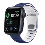 ウェーブテクスチャーリバースバックルシリコンウォッチバンド、Apple Watch Series 7 41mm用、Apple Watch Series 7 45mm用、Apple Watch SE 40mm用、Apple Watch SE 44mm用