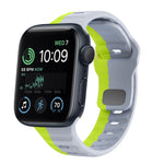 ウェーブテクスチャーリバースバックルシリコンウォッチバンド、Apple Watch Series 7 41mm用、Apple Watch Series 7 45mm用、Apple Watch SE 40mm用、Apple Watch SE 44mm用