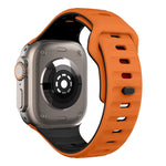 ウェーブテクスチャーリバースバックルシリコンウォッチバンド、Apple Watch Series 6 40mm用、Apple Watch Series 6 44mm用、Apple Watch Series 5 44mm用、Apple Watch Series 5 40mm用