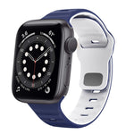 ウェーブテクスチャーリバースバックルシリコンウォッチバンド、Apple Watch Series 6 40mm用、Apple Watch Series 6 44mm用、Apple Watch Series 5 44mm用、Apple Watch Series 5 40mm用