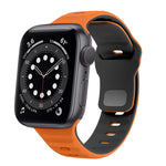 ウェーブテクスチャーリバースバックルシリコンウォッチバンド、Apple Watch Series 6 40mm用、Apple Watch Series 6 44mm用、Apple Watch Series 5 44mm用、Apple Watch Series 5 40mm用