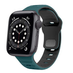 ウェーブテクスチャーリバースバックルシリコンウォッチバンド、Apple Watch Series 6 40mm用、Apple Watch Series 6 44mm用、Apple Watch Series 5 44mm用、Apple Watch Series 5 40mm用