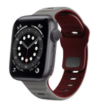 ウェーブテクスチャーリバースバックルシリコンウォッチバンド、Apple Watch Series 6 40mm用、Apple Watch Series 6 44mm用、Apple Watch Series 5 44mm用、Apple Watch Series 5 40mm用