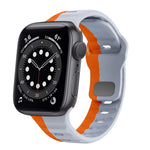 ウェーブテクスチャーリバースバックルシリコンウォッチバンド、Apple Watch Series 6 40mm用、Apple Watch Series 6 44mm用、Apple Watch Series 5 44mm用、Apple Watch Series 5 40mm用