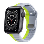 ウェーブテクスチャーリバースバックルシリコンウォッチバンド、Apple Watch Series 6 40mm用、Apple Watch Series 6 44mm用、Apple Watch Series 5 44mm用、Apple Watch Series 5 40mm用
