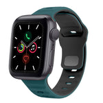 ウェーブテクスチャーリバースバックルシリコンウォッチバンド、Apple Watch Series 6 40mm用、Apple Watch Series 6 44mm用、Apple Watch Series 5 44mm用、Apple Watch Series 5 40mm用