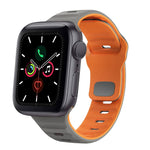 ウェーブテクスチャーリバースバックルシリコンウォッチバンド、Apple Watch Series 6 40mm用、Apple Watch Series 6 44mm用、Apple Watch Series 5 44mm用、Apple Watch Series 5 40mm用