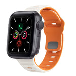 ウェーブテクスチャーリバースバックルシリコンウォッチバンド、Apple Watch Series 6 40mm用、Apple Watch Series 6 44mm用、Apple Watch Series 5 44mm用、Apple Watch Series 5 40mm用