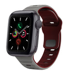 ウェーブテクスチャーリバースバックルシリコンウォッチバンド、Apple Watch Series 6 40mm用、Apple Watch Series 6 44mm用、Apple Watch Series 5 44mm用、Apple Watch Series 5 40mm用