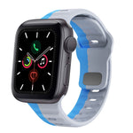 ウェーブテクスチャーリバースバックルシリコンウォッチバンド、Apple Watch Series 6 40mm用、Apple Watch Series 6 44mm用、Apple Watch Series 5 44mm用、Apple Watch Series 5 40mm用