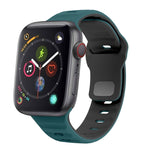 ウェーブテクスチャーリバースバックルシリコンウォッチバンド、Apple Watch Series 4 44mm用、Apple Watch Series 4 40mm用、Apple Watch Series 3 38mm用、Apple Watch Series 3 42mm用