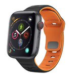 ウェーブテクスチャーリバースバックルシリコンウォッチバンド、Apple Watch Series 4 44mm用、Apple Watch Series 4 40mm用、Apple Watch Series 3 38mm用、Apple Watch Series 3 42mm用