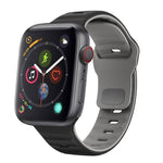 ウェーブテクスチャーリバースバックルシリコンウォッチバンド、Apple Watch Series 4 44mm用、Apple Watch Series 4 40mm用、Apple Watch Series 3 38mm用、Apple Watch Series 3 42mm用