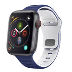 ウェーブテクスチャーリバースバックルシリコンウォッチバンド、Apple Watch Series 4 44mm用、Apple Watch Series 4 40mm用、Apple Watch Series 3 38mm用、Apple Watch Series 3 42mm用