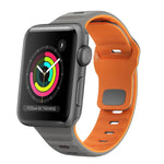ウェーブテクスチャーリバースバックルシリコンウォッチバンド、Apple Watch Series 4 44mm用、Apple Watch Series 4 40mm用、Apple Watch Series 3 38mm用、Apple Watch Series 3 42mm用