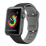 ウェーブテクスチャーリバースバックルシリコンウォッチバンド、Apple Watch Series 4 44mm用、Apple Watch Series 4 40mm用、Apple Watch Series 3 38mm用、Apple Watch Series 3 42mm用