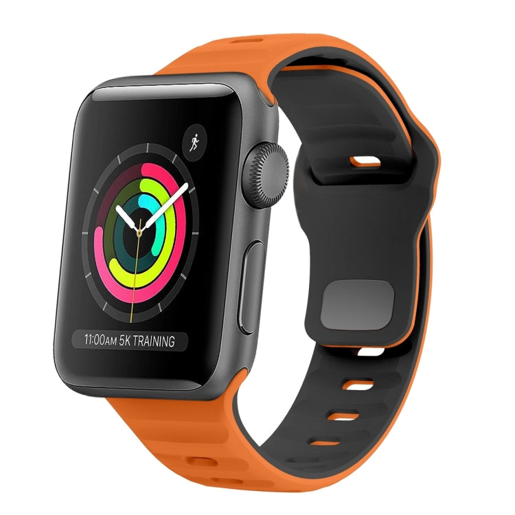ウェーブテクスチャーリバースバックルシリコンウォッチバンド、Apple Watch Series 2 42mm用、Apple Watch Series 2 38mm用、Apple Watch 42mm用、Apple Watch 38mm用