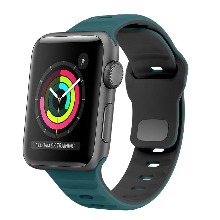 ウェーブテクスチャーリバースバックルシリコンウォッチバンド、Apple Watch Series 2 42mm用、Apple Watch Series 2 38mm用、Apple Watch 42mm用、Apple Watch 38mm用