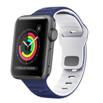 ウェーブテクスチャーリバースバックルシリコンウォッチバンド、Apple Watch Series 2 42mm用、Apple Watch Series 2 38mm用、Apple Watch 42mm用、Apple Watch 38mm用