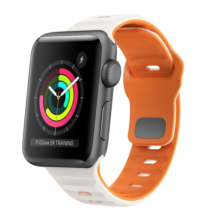 ウェーブテクスチャーリバースバックルシリコンウォッチバンド、Apple Watch Series 2 42mm用、Apple Watch Series 2 38mm用、Apple Watch 42mm用、Apple Watch 38mm用
