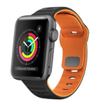 ウェーブテクスチャーリバースバックルシリコンウォッチバンド、Apple Watch Series 2 42mm用、Apple Watch Series 2 38mm用、Apple Watch 42mm用、Apple Watch 38mm用
