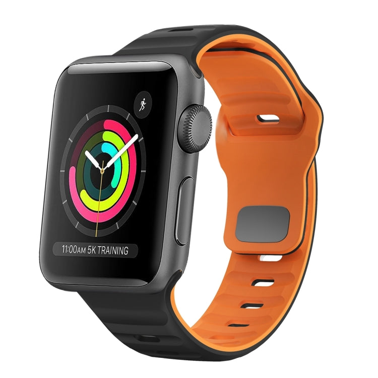 ウェーブテクスチャーリバースバックルシリコンウォッチバンド、Apple Watch Series 2 42mm用、Apple Watch Series 2 38mm用、Apple Watch 42mm用、Apple Watch 38mm用