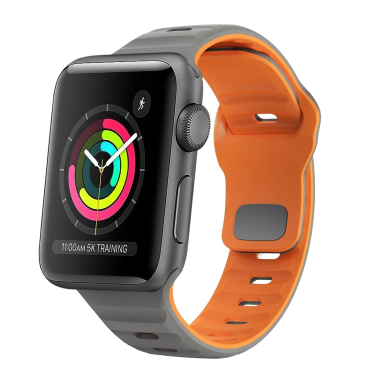 ウェーブテクスチャーリバースバックルシリコンウォッチバンド、Apple Watch Series 2 42mm用、Apple Watch Series 2 38mm用、Apple Watch 42mm用、Apple Watch 38mm用