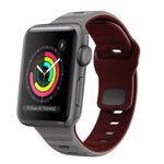 ウェーブテクスチャーリバースバックルシリコンウォッチバンド、Apple Watch Series 2 42mm用、Apple Watch Series 2 38mm用、Apple Watch 42mm用、Apple Watch 38mm用