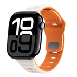 ウェーブテクスチャーリバースバックルシリコンウォッチバンド、Apple Watch Series 10 46mm用、Apple Watch Series 10 42mm用、Apple Watch SE 2023 44mm用、Apple Watch SE 2023 40mm用