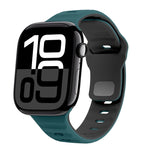 ウェーブテクスチャーリバースバックルシリコンウォッチバンド、Apple Watch Series 10 46mm用、Apple Watch Series 10 42mm用、Apple Watch SE 2023 44mm用、Apple Watch SE 2023 40mm用