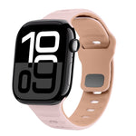 ウェーブテクスチャーリバースバックルシリコンウォッチバンド、Apple Watch Series 10 46mm用、Apple Watch Series 10 42mm用、Apple Watch SE 2023 44mm用、Apple Watch SE 2023 40mm用