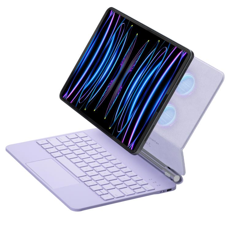 タッチパッド付きBluetoothキーボードレザータブレットカバー, iPad Air 11 2025 / 2024 / Pro 11 2022用