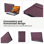 レザー ノートパソコン衝撃防止保護ケース、HP Envy X360 14インチ 14-fa 2024用、HP Envy X360 14インチ 14-fc用
