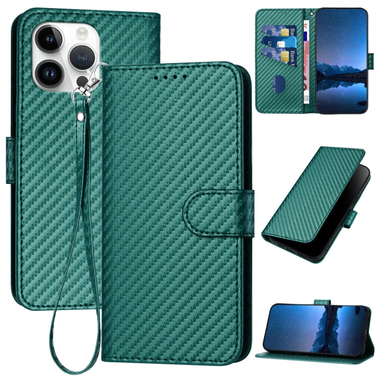 YX0070カーボンファイバーバックルレザースマホケース（ストラップ付き）、iPhone 16 Pro用、iPhone 16 Plus用、iPhone 16用、iPhone 15 Pro Max用、iPhone 15 Pro用、iPhone 15 Plus用