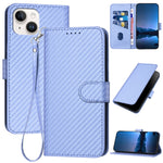 YX0070 カーボンファイバー バックル レザー携帯ケース ストラップ付き、iPhone 13 Pro Max用、iPhone 13 Pro用、iPhone 13用、iPhone 13 mini用、iPhone 12 / 12 Pro用、iPhone 12 Pro Max用
