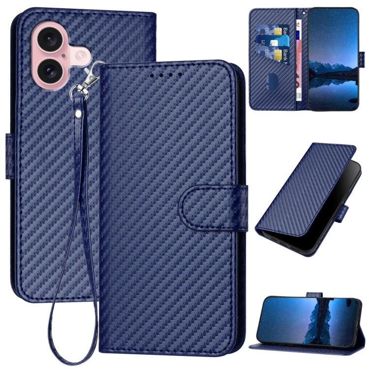 YX0070カーボンファイバーバックルレザースマホケース（ストラップ付き）、iPhone 16 Pro用、iPhone 16 Plus用、iPhone 16用、iPhone 15 Pro Max用、iPhone 15 Pro用、iPhone 15 Plus用