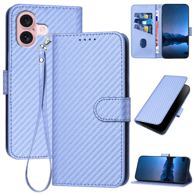 YX0070カーボンファイバーバックルレザースマホケース（ストラップ付き）、iPhone 16 Pro用、iPhone 16 Plus用、iPhone 16用、iPhone 15 Pro Max用、iPhone 15 Pro用、iPhone 15 Plus用