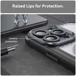 カーボンファイバー調 MagSafe 透明スマホケース、iPhone 11 Pro用