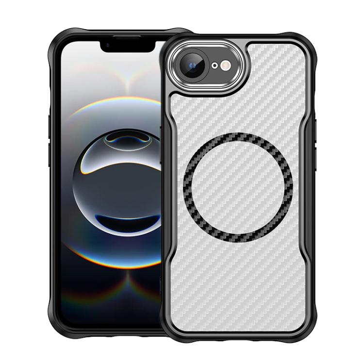 カーボンファイバーテクスチャーMagSafe半透明電話ケース、iPhone 17e / 16e用、iPhone 17 Pro Max用、iPhone 17 Pro用、iPhone 17用、iPhone Air用、iPhone 16 Pro Max用、iPhone 16 Pro用、iPhone 16 Plus用、iPhone 16用、iPhone 15 Pro Max用